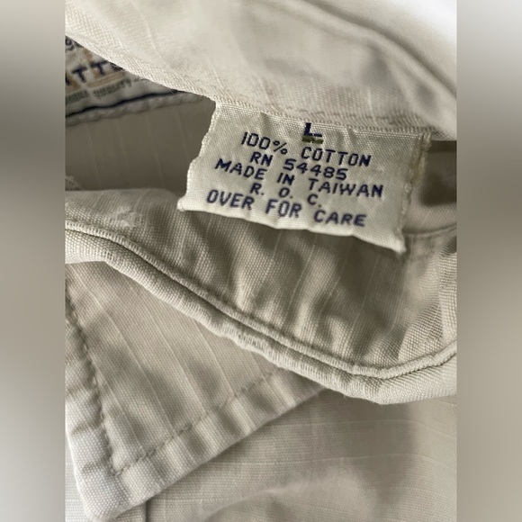 American Eagle Outfitters Khaki Long Sleeve Button Down Shirt Men’s Large - Picture 2 of 6